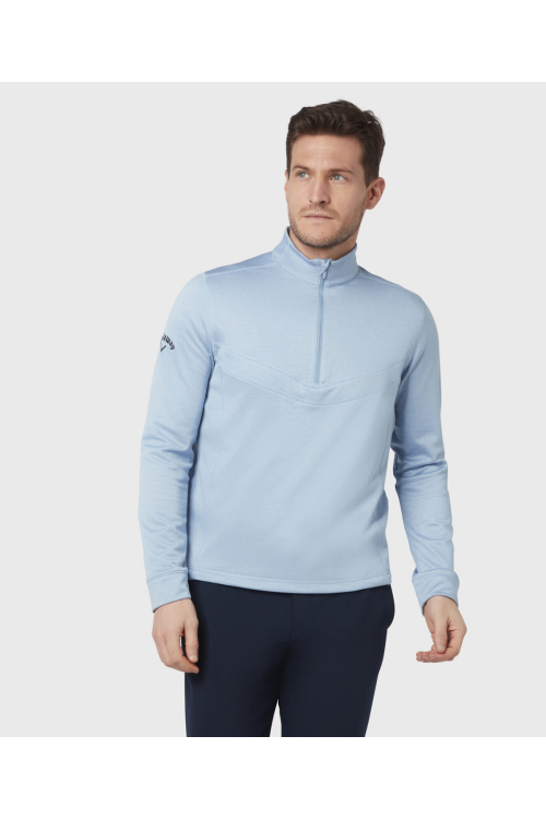 Pull-over gaufré à quart de zip