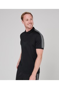 Polo adulte à empiècements contrastés