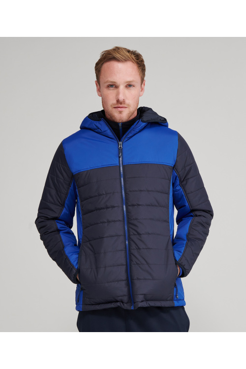 Doudoune matelassée à capuche contrastante