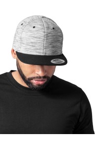 Casquette à bouton-pression gris chiné (6089SC)