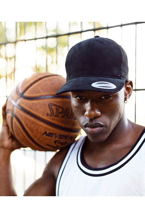 Casquette en sergé de coton gratté profil moyen (6363V)