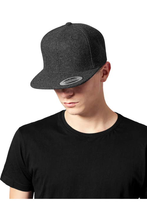 Casquette à bouton-pression en laine Melton (6689M)