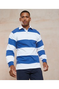 Polo de rugby à manches longues à rayures cousues
