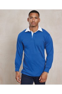 Polo de rugby uni à manches longues