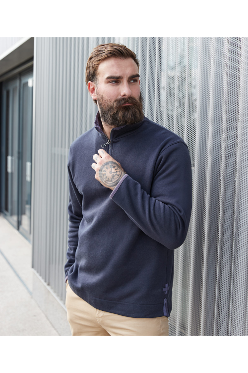 Sweatshirt zippé 1/4 super-doux