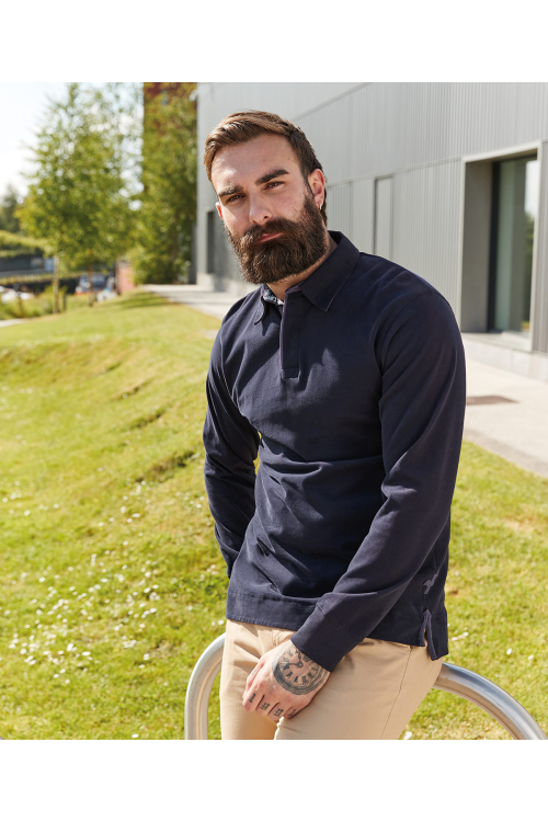 Polo de rugby super doux à manches longues