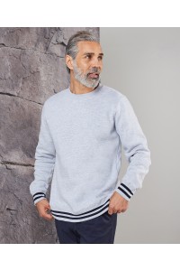 Sweat avec poignets à rayures