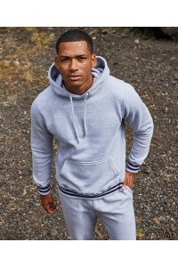 Sweat à capuche avec poignets à rayures