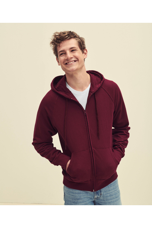 Sweat-shirt à capuche zippé léger