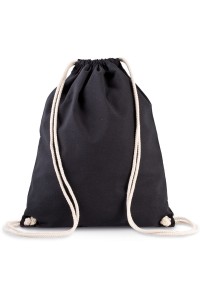 Sac à dos en coton bio avec cordelettes