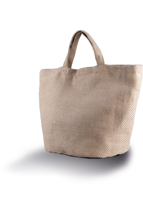 Sac cabas en toile de jute teint 100% naturel