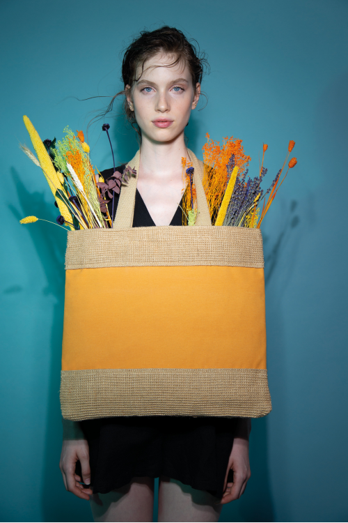 Sac shopping en coton et fils de jute tressée