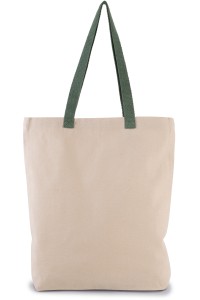 Sac shopping à soufflet avec poignées contrastées