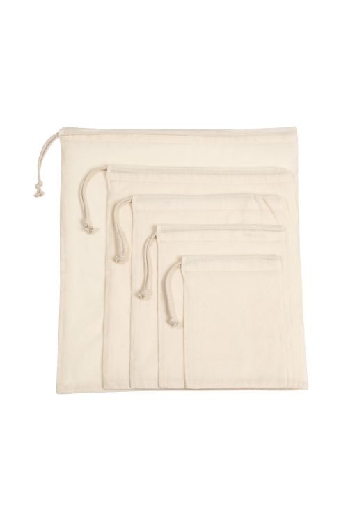 Sac à cordon coulissant en coton biologique