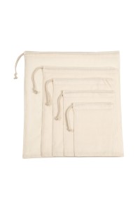 Sac à cordon coulissant en coton biologique