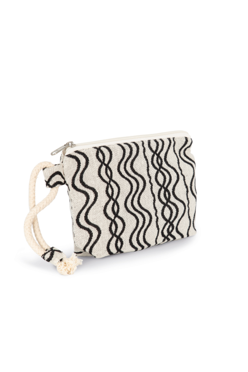 Pochette zippée recyclé - Motif vague
