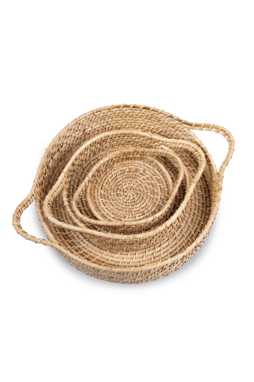 Panier en rotin tressé à la main