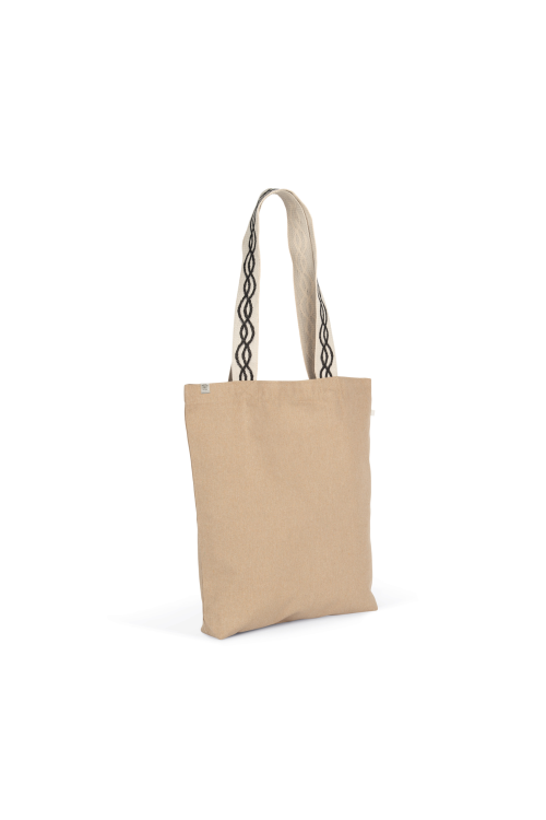 Sac shopping recyclé à fond plat