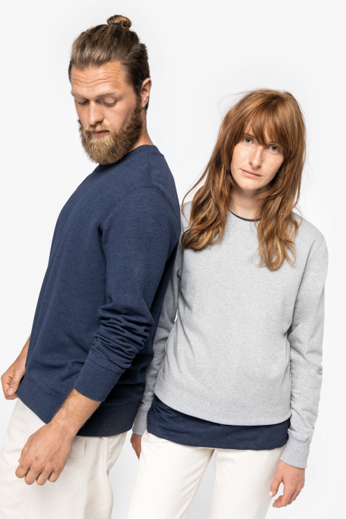 Sweat-shirt écoresponsable à col rond recyclé unisexe