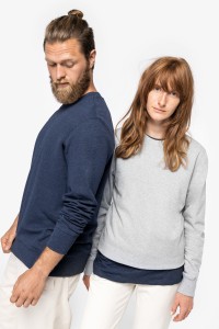 Sweat-shirt écoresponsable à col rond recyclé unisexe