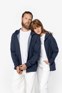 Sweat-shirt écoresponsable zippé à capuche recyclé unisexe