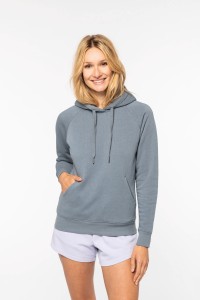 Sweat-shirt écoresponsable à capuche raglan femme