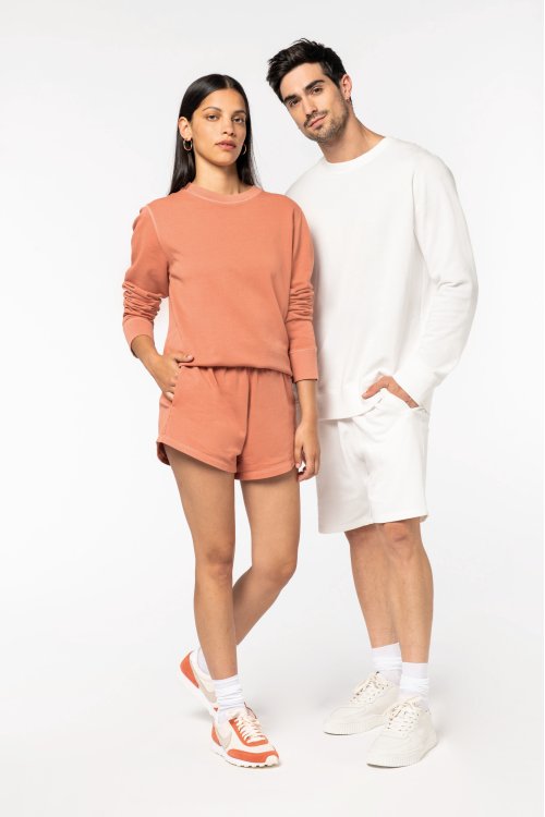 Sweat-shirt écoresponsable à col rond French Terry unisexe