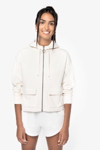 Sweat-shirt écoresponsable zippée à capuche French Terry femme