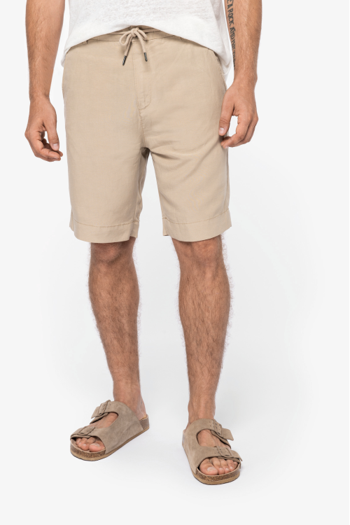 Bermuda écoresponsable en lyocell et lin homme