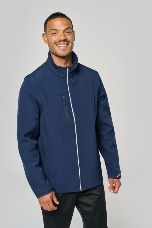 Veste softshell sport manches amovibles unisexe