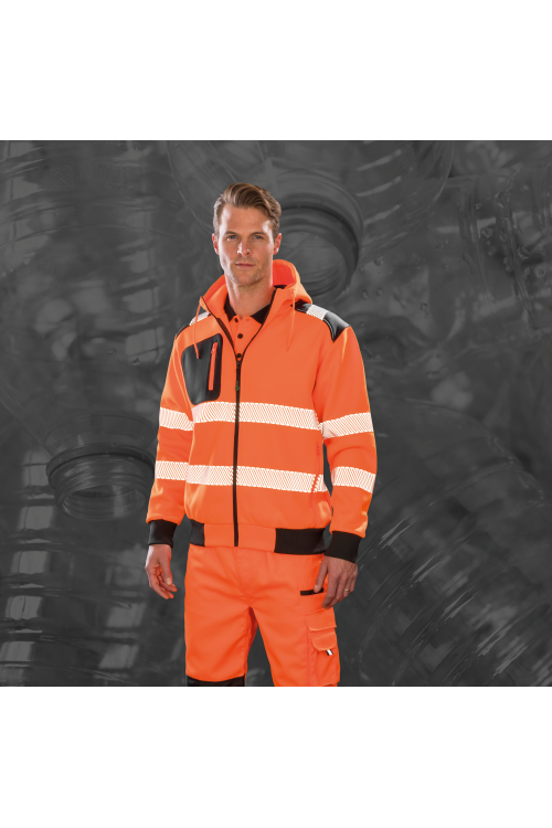 Sweat-shirt à capuche de sécurité recyclé