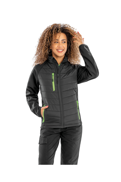 Veste softshell rembourrée black compass recyclée