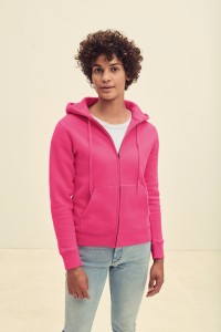 Sweat-shirt femme zippé capuche Premium (62-118-0)