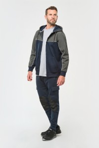 Veste molleton bicolore zippée à capuche écoresponsable unisexe