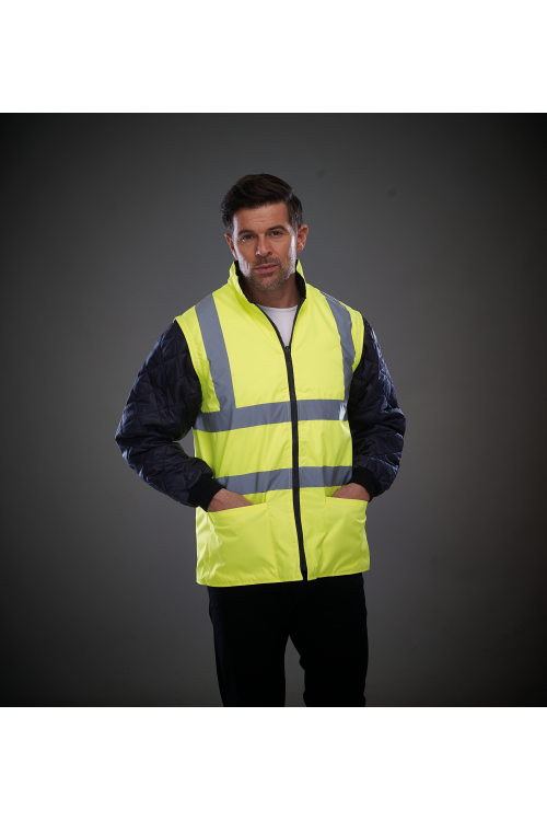 Veste matelassée haute visibilité avec manches détachables