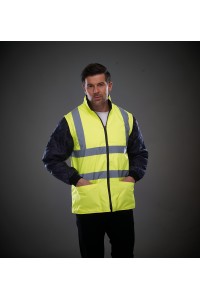 Veste matelassée haute visibilité avec manches détachables