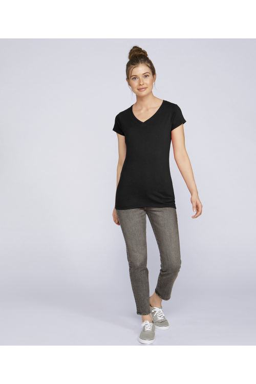T-shirt col V Softstyle Femme