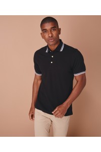 Polo à col et bords avec double liseré