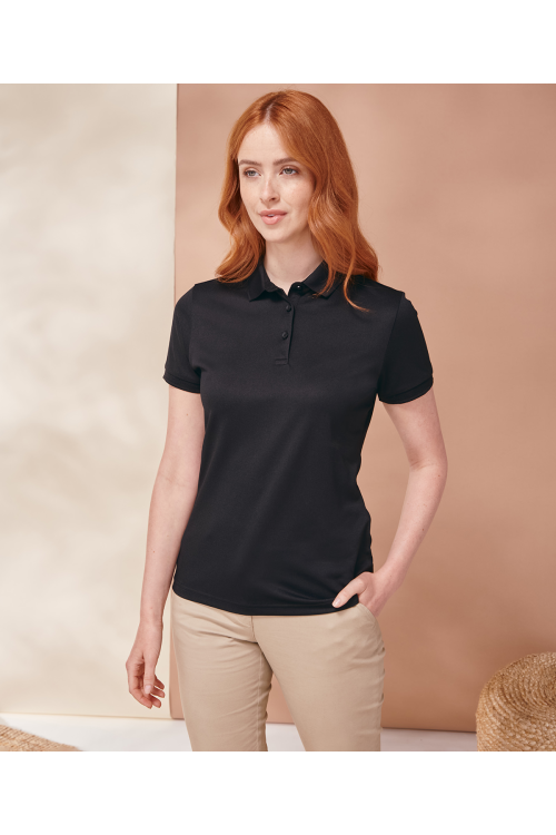 Polo en polyester recyclé femme