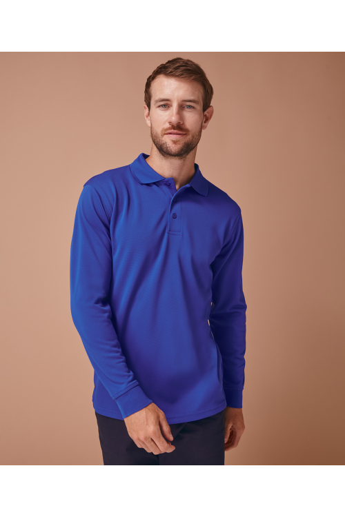 Polo à manches longues Coolplus® pour homme
