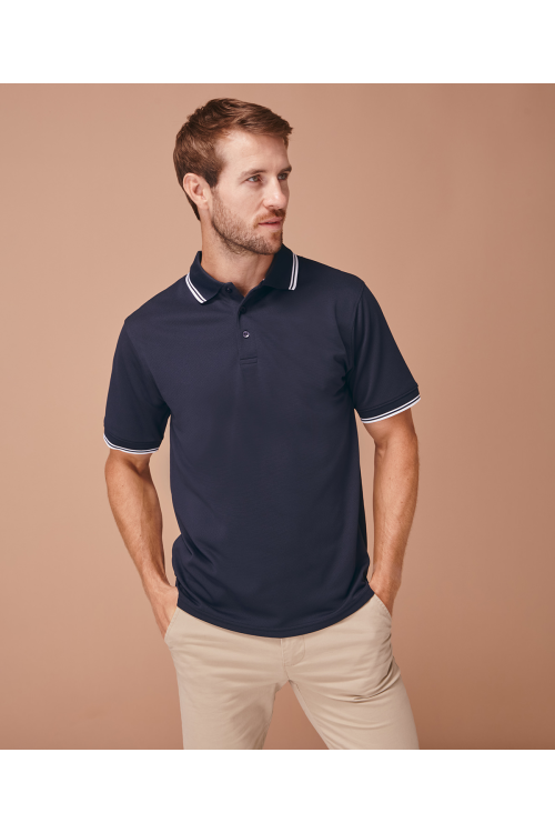 Polo Coolplus® pour homme avec rappel sur le col