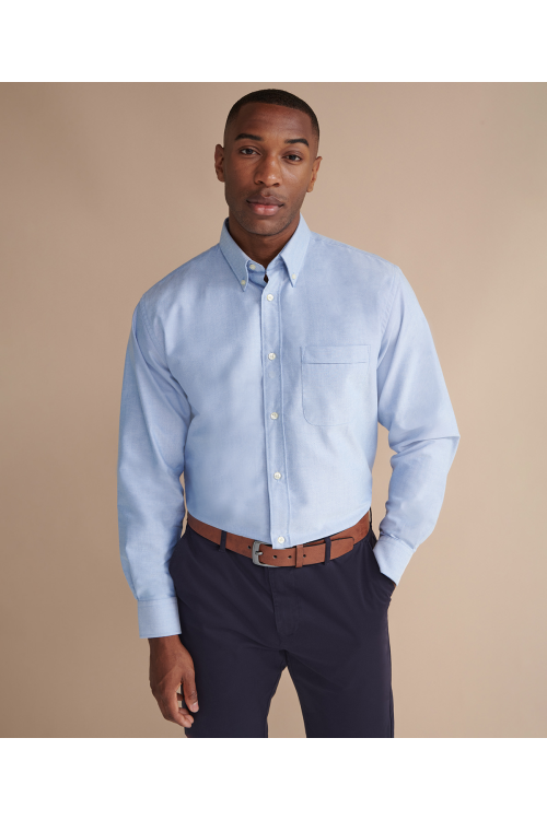 Chemise Oxford classique à manches longues Homme