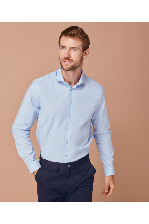 Chemise stretch à manches longues pour hommes