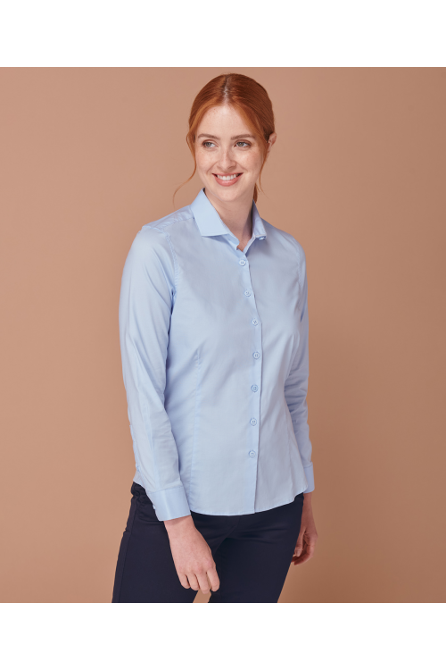 Chemise stretch à manches longues pour femmes