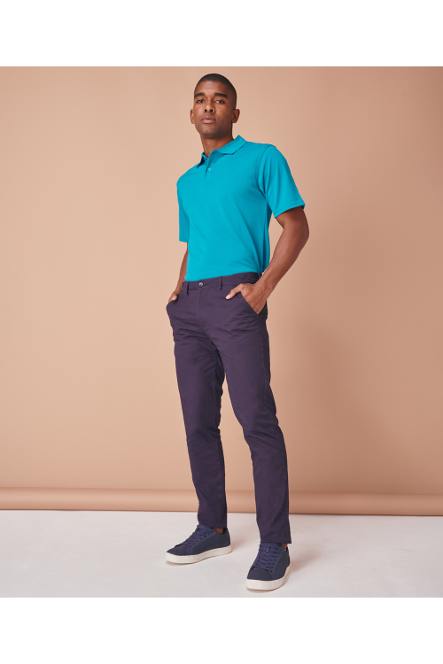 Pantalon chino stretch pour hommes avec taille flexible