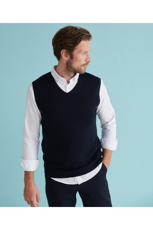 Pull col V sans manche