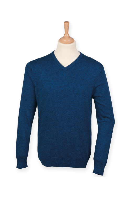 Pull marbré à col V pour homme