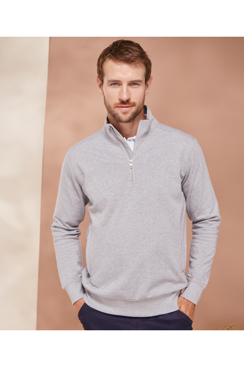 Sweatshirt unisexe durable quart de zip