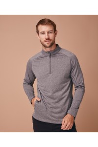 Haut à fermeture éclair 1/4 avec finition absorbant lhumidité