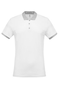 Polo piqué bicolore homme